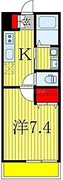 Maison Claire南柏 1階1Kの間取り