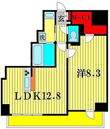 果樹園ST 6階1LDKの間取り