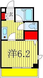 Ｇ・Ｍウエストハイツ 6階1Kの間取り