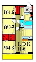 グレイス 3LDKの間取図画像