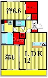 アネシス2 2LDKの間取図画像