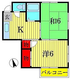 パークコート 2Kの間取図画像