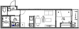 KEIAI RESIDENCE 南柏 1LDKの間取図画像