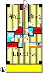サンタバレー弐番館 2LDKの間取図画像