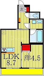 H&KKASHIWAHILLS 1LDKの間取図画像