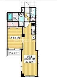 アルカンシエル柏 1LDKの間取図画像