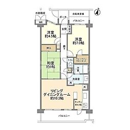 モア・ステージ新柏1番館 3LDKの間取図画像