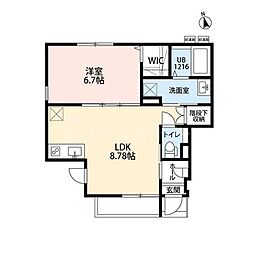 Amour Valle Fiume 1LDKの間取図画像