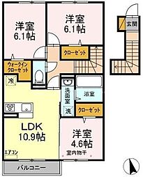 PIECEWOOD1 3LDKの間取図画像