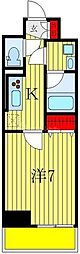 LaSante柏 1Kの間取図画像