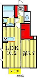 コンフォールコート2 1LDKの間取図画像