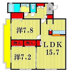 SERENOM 2LDKの間取図画像