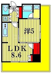 パークアクシス柏の葉 1LDKの間取図画像