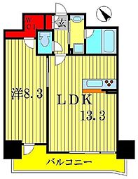 果樹園ST 1LDKの間取図画像