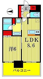 ライオンズタワー柏 1LDKの間取図画像