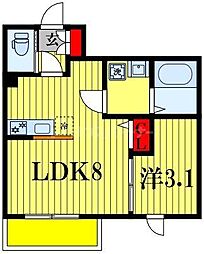 (仮称)グランアークスおおたかの森 1LDKの間取図画像