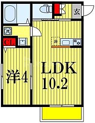 (仮称)グランアークスおおたかの森 1LDKの間取図画像