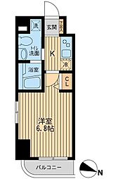 HF関内レジデンス 1Kの間取図画像