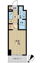 HF関内レジデンス 1Kの間取図画像