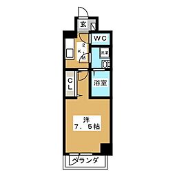 TRELUCE横濱関内 1Kの間取図画像