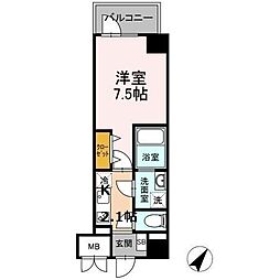 TRELUCE横濱関内 1Kの間取図画像