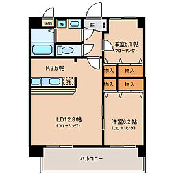アラ・ブレーヴェ 1階2LDKの間取り