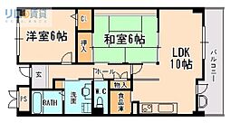 チトセプラザ 2LDKの間取図画像