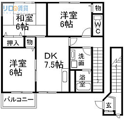 ルミエール 3DKの間取図画像