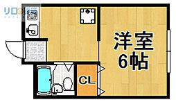 M・Tビル 1Kの間取図画像