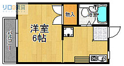 ペニーレイン2 1Kの間取図画像