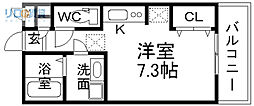 柊 ワンルームの間取図画像