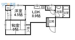 アーバンステージ生瀬 2LDKの間取図画像