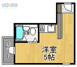 サンパレス21ベルデ1 ワンルームの間取図画像