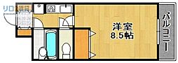 ベルグラン宝塚 1Kの間取図画像
