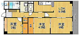 一望ビラ 3DKの間取図画像