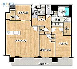 ジオタワー宝塚 グランレジス 3LDKの間取図画像