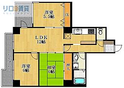 グランディアミ・アモーレ宝塚南口 3LDKの間取図画像