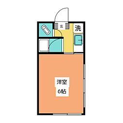 赤羽台文化アパート 2階1Kの間取り