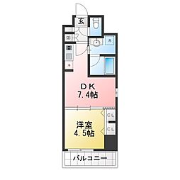 Alivis東十条 1DKの間取図画像