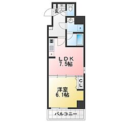 Alivis東十条 1LDKの間取図画像