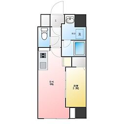 ドゥーエ王子神谷 1DKの間取図画像