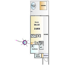 MyHome RELAXA ワンルームの間取図画像