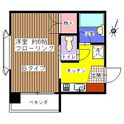 T・Uビル2 1Kの間取図画像