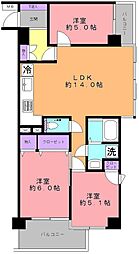 パークサイド幸町 3LDKの間取図画像