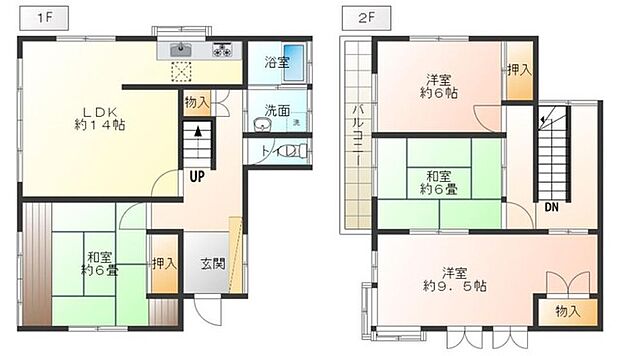 相模原市緑区若葉台7丁目　中古戸建(HH)(4LDK)の間取り