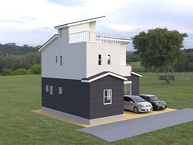 ［外観パース］右前(車有)