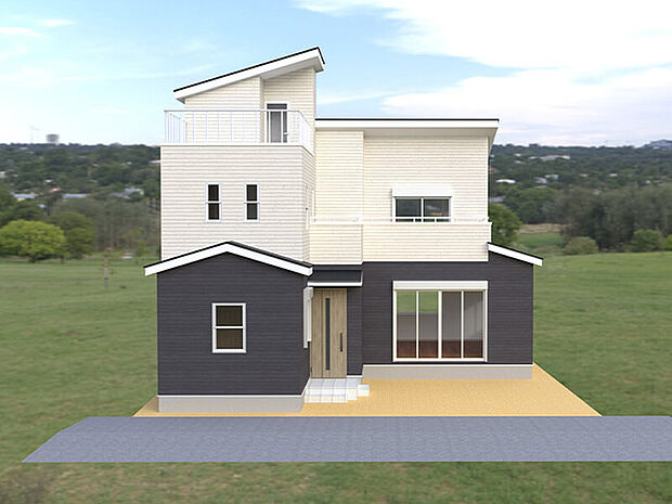 ［外観パース］正面(車無)