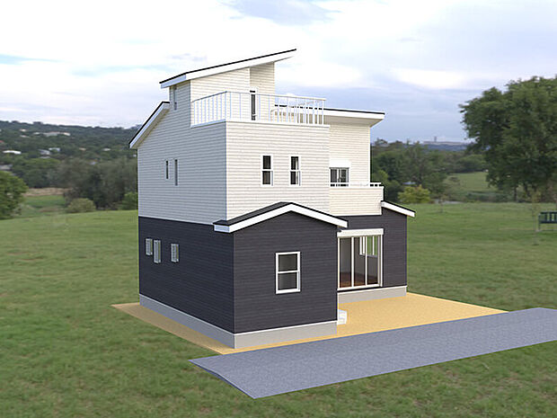 ［外観パース］右前(車無)