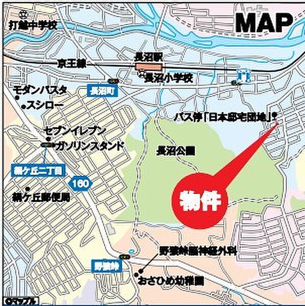 地図を拡大表示