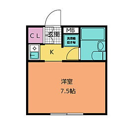 いちごパレス 1階1Kの間取り